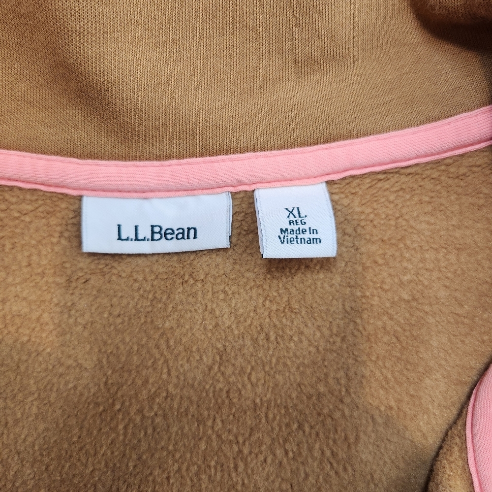 L.L. Bean Quilted Pullover Sweater in Cream, Olive, Mustard & Turquoise - Picture 4 of 7